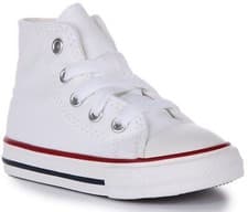 Image of Converse 7J253C All Star Classic Hi Top Trainer White Infants UK 4 - 10