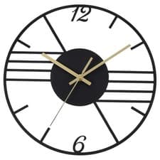 Image of Vintage Wall Clock 12 Inch, Ornate Metal Clock, JSCC012