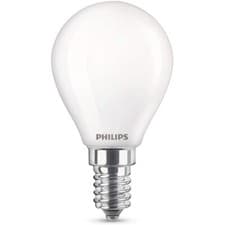 Image of Philips LED 6.5W=60W 806lm SES/E14 Golf Ball Round Opal Warm White