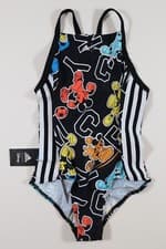 Image of ADIDAS X DISNEY MICKEY MOUSE GRAPHIC INFINITEX SWIMSUIT HM9180 - GIRLS ALL SIZES
