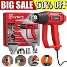 Image of Electronic Heat Gun Hot Air Gun Variable Temperature Paint Stripper + 4 Nozzle
