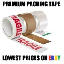 Image of Clear Brown Parcel Tape Strong Packing Carton Sealing Tape 48mm x 66m 1 6 12 36