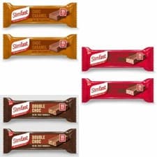 Image of Slim Fast 6 Snack Bars - 2 Choco Caramel, 2 Strawberry Choc, 2 Double Chocolate