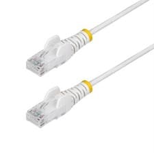 Image of StarTech.com 2m White Slim CAT6 Ethernet Cable Snagless 100W PoE UTP LSZH 28AWG