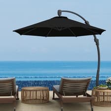 Image of Cantilever Parasol Overhanging Umbrella with Aluminium Frame Crank Refurbished