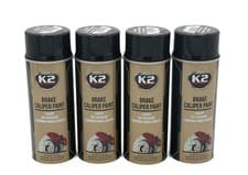 Image of 4x K2 Brake Caliper Paint Black L346CA 400ml Spray Paint Spray Paint Can Brake