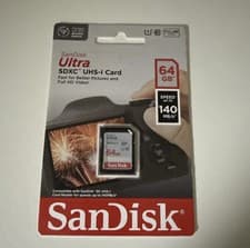 Image of SanDisk 64GB Ultra SDHC UHS-I Memory Card SDSDUNB-064G-GN6IN