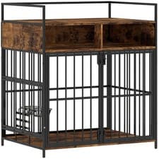 Image of PawHut Dog Crate Furniture with Feeding Station & Storage