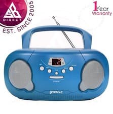 Image of Groov-e Original Boombox Portable CD Player with AM/FM Radio│LED Display│InUK
