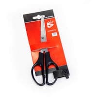 Image of 5 Star Office Scissors 165mm Stainless Steel Blades PP Handles Black