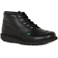 Image of Kickers Classic Kick Hi M Mens Ladies Boots Black Leather Ankle Shoes Size 7 41