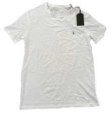 Image of AllSaints Men's Nic Tonic SS Crew T-Shirt White Cotton, Short Sleeve