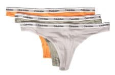 Image of CK CALVIN KLEIN women's thong pack of 3 items thong visible elastic cotton item