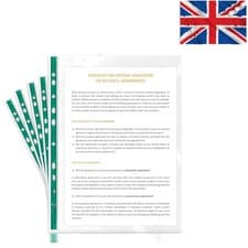 Image of Pack of 100 Extra Strong A4 Filing Pockets - Crystal Clear Polypropylene