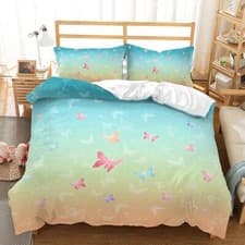 Image of Gradient Tie-dye Effect Bedding Set Gift Quilt Duvet Cover Single Double Size UK