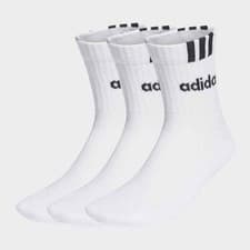 Image of adidas Socks 3 Stripe Crew 3 Pack Performance Sport