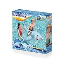 Image of Bestway Inflatable Shark Rider Realistic Design 183x102 cm Pool Toy