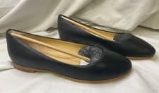 Image of CLARKS Grace Piper Leather Ballet Pump Black Size UK3 EU35.5