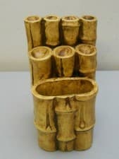 Image of Wildwood Accents Ceramic Bamboo Shoots Vase Accent Decor Incense Burner