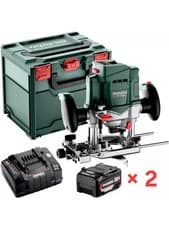 Image of Metabo OFV 18 LTX BL 12 18V Brushless 1/2" Router 2 x 5.2Ah Battery Charger Box