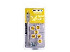 Image of Gripit GPCURTKIT Curtain Kit, Clam Pack