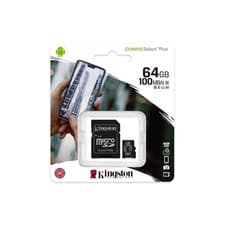 Image of Kingston 64GB MicroSDXC Class 10 Memory Card with Adapter (SDCS2/64GB)