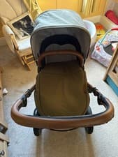 Image of Ickle Bubba Travel System Isofix Army Great Rose Hold Pushchair Bassinet