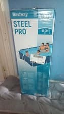 Image of Bestway Steel Pro Frame Rectangular Swimming Pool Set Blue 13ft 1 x 6ft 11