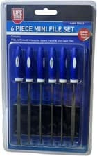 Image of 6 Piece Mini File Set, Round & Slim Taper Files for Metal, Wood, Plastic
