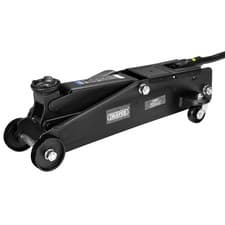 Image of Draper Long Chassis Trolley Jack, 3 Tonne, Black