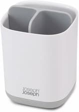 Image of Joseph Joseph EasyStore Toothbrush Caddy, Plastic, Grey/White,
