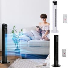 Image of Tower Fan with 3 Speed 3 Mode 7.5h Timer 70° Oscillation LED Panel 5M Remote