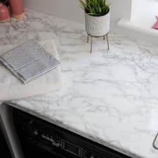 Image of d-c-fix Kitchen Worktop Wrap 90cm x 3m Marble Grey Self-adhesive Vinyl Film