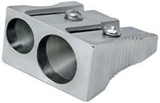 Image of Rapesco Pencil Sharpener - Traditional Double Hole Sharpener. 6 mm & 8 mm.