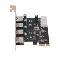 Image of PCIE To USB3.0 Expansion Card 4 Ports PCI Express X1 Interface High Speed Sta CT