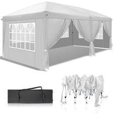 Image of OUTVITA 3m x 6m Pop Up Gazebo Party Tent Canopy Marquee with Storage Bag White