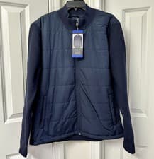 Image of Infinity Men's Mixed Media Jacket, Size-L, Navy