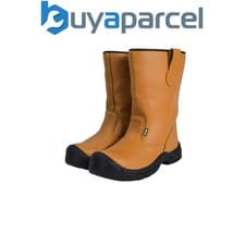 Image of Scan JC-B917 Size 8 Texas Lined Rigger Boots Tan UK 8 EUR 42 SCAFWTEXAS8
