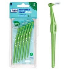 Image of TePe Angle Green 0.8mm Interdental Brush - Pack of 6 Brushes