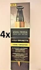 Image of 4x John Frieda Brilliant Brunette Visibly Brighter In-Shower Treatment, 34ml