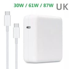 Image of 30W 61W 87W USB-C Power Adapter Charger Type-C for Apple Macbook Air Laptop UK