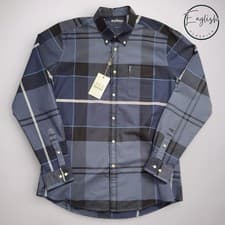 Image of Barbour Sutherland Tartan Shirt Men’s Large Inky Blue