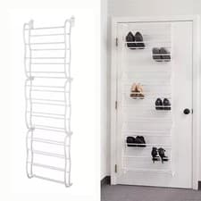 Image of 36 Pairs Over Door Shoes Rack Space Saving 12 Tier Shoe Rack Storage Organiser