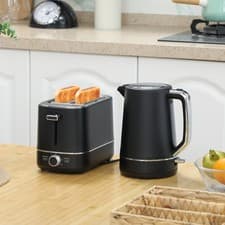 Image of 1.7L Fast Boil Kettle and 2 Slice Toaster Set with 6 Level Browning