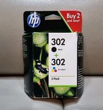 Image of HP 302 Black and Tri-Colour Ink Cartridges Combo Pack Original