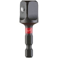 Image of MILWAUKEE 4932478803 1/4" HEX TO 1/2" SQUARE SHOCKWAVE IMPACT DUTY ADAPTOR