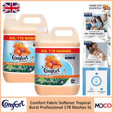 Image of Comfort Fabric Softener Tropical Burst Concentrate 178 Washes 5L x2