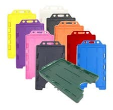 Image of Double sided Portrait/Vertical Holder for Two ID Cards (10 colours)