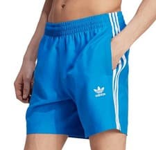 Image of ADIDAS ORIGINALS ADICOLOR 3 STRIPE SWIM SHORTS BLUEBIRD BLUE UK L,XL  NEW LAST 3