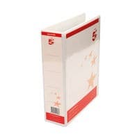 Image of 5 Star Office A4 Presentation Lever Arch File Polypropylene 58mm White